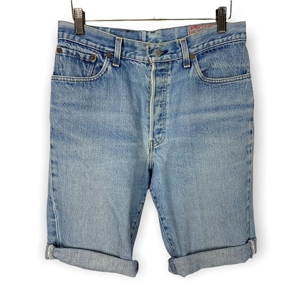 Vintage Pants - Vintage 90s Levis Bermuda High Rise Button Fly Shorts Size M